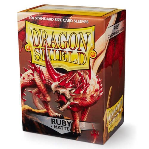 DRAGON SHIELD Standard Sleeves - Matte Ruby (100 Sleeves)