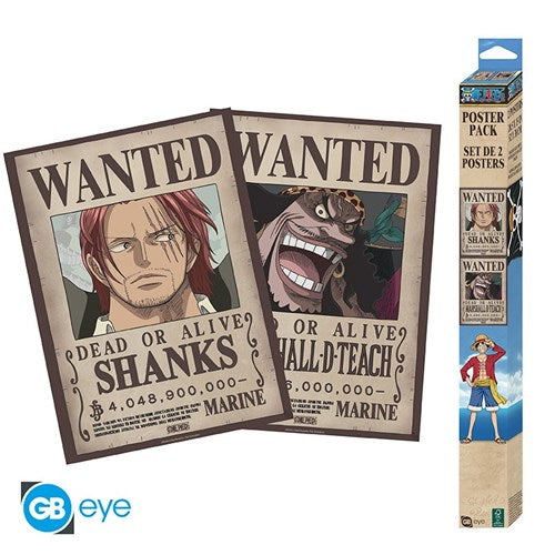 ABYSTYLE ONE PIECE - Set 2 Poster (52x38): "Wanted Shanks & Blackbeard"