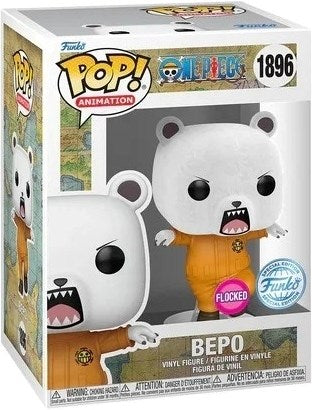 FUNKO POP One Piece -1896 Bepo (Flocked) (Exclusive) 9 Cm