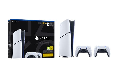 Playstation 5 Slim Digital Chassis E - due controller wireless DualSense Bundle