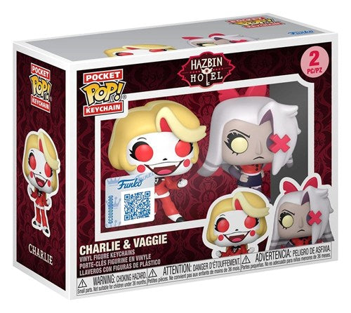 FUNKO POP Keychain 2 Pack Animation: Hazbin Hotel -Charlie & Vaggie