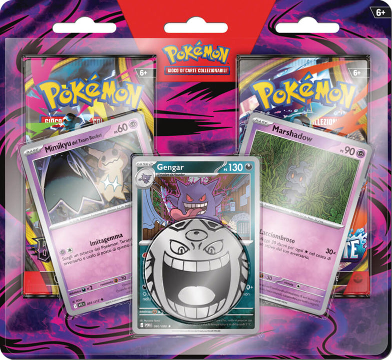 POKEMON Blister 2 Buste Gengar, Marshadow e Mimikyu - ITA