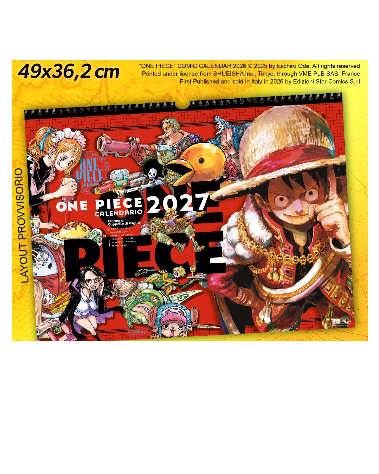 CALENDARIO ONE PIECE 2027