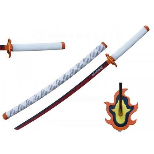 KATANA  FANTASY  105CM. - KATANA BIANCA ROSSA