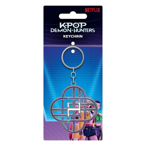 PYRAMID K-POP DEMON HUNTERS (HUNTRIX LOGO) METAL KEYCHAIN