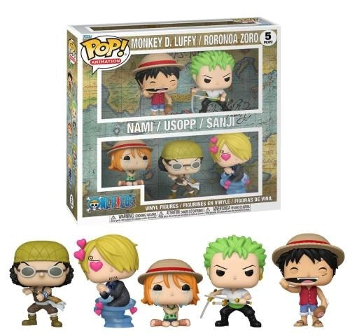 FUNKO POP Animation: One Piece 5Set - Luffy, Zoro, Nami, Usopp, Sanji 9cm