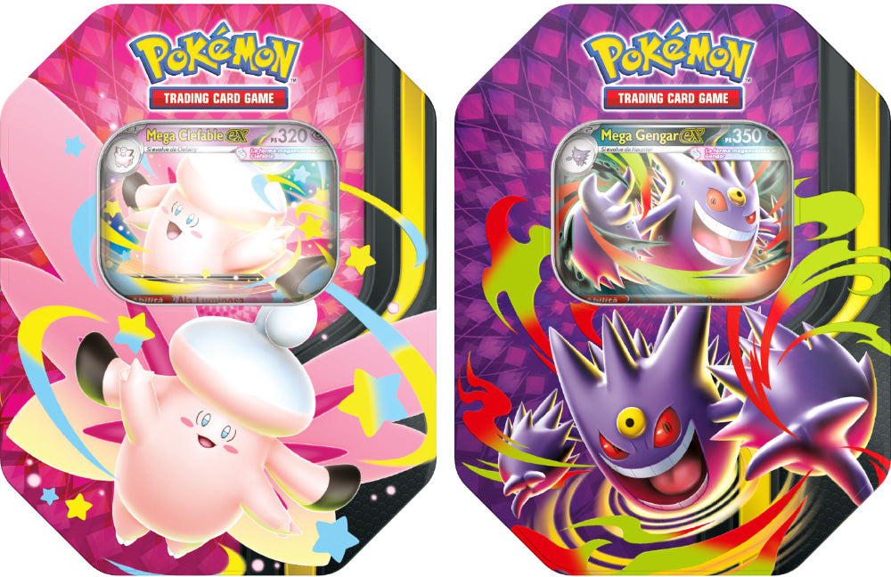 Carte Pokemon Tin da Collezione Mega Chiarodiluna (Prodotto assortito)