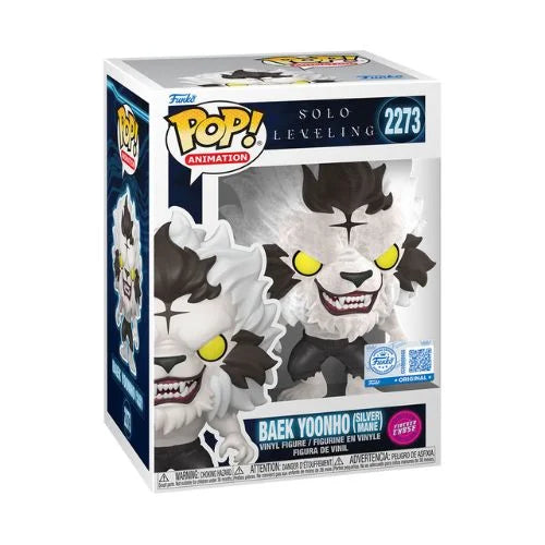 Funko POP! Animation: Solo Leveling – Baek Yoonho (Silver Mane) 2273 Flocked Chase