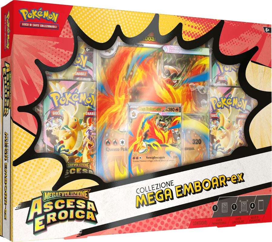 Collezione Mega Emboar-ex - Pokémon TCG: Ascesa Eroica