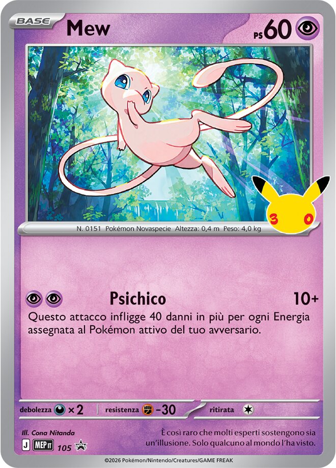 Carte Pokemon 30th - Collezione con Statuina Mew e Mewtwo