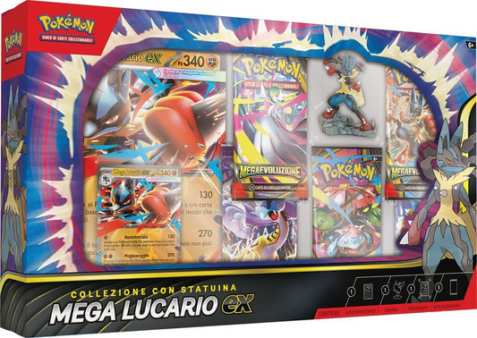 Pokémon Collezione con Statuina Mega Lucario-EX Box 5 Buste (ITA) – SIGILLATO