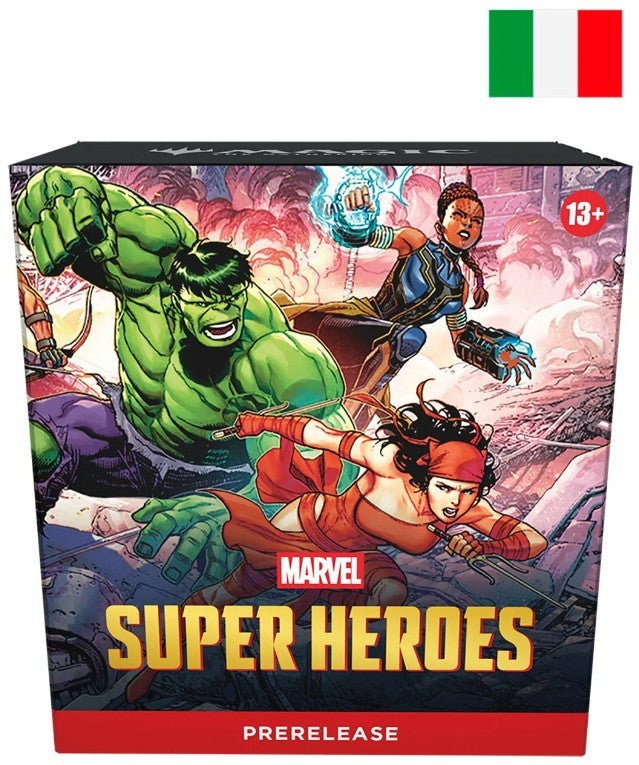 Magic Marvel Super Heroes Prerelease Pack Box Sealed ITA 6 Bustine Mtg